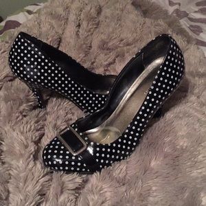 Polka dot black shoes